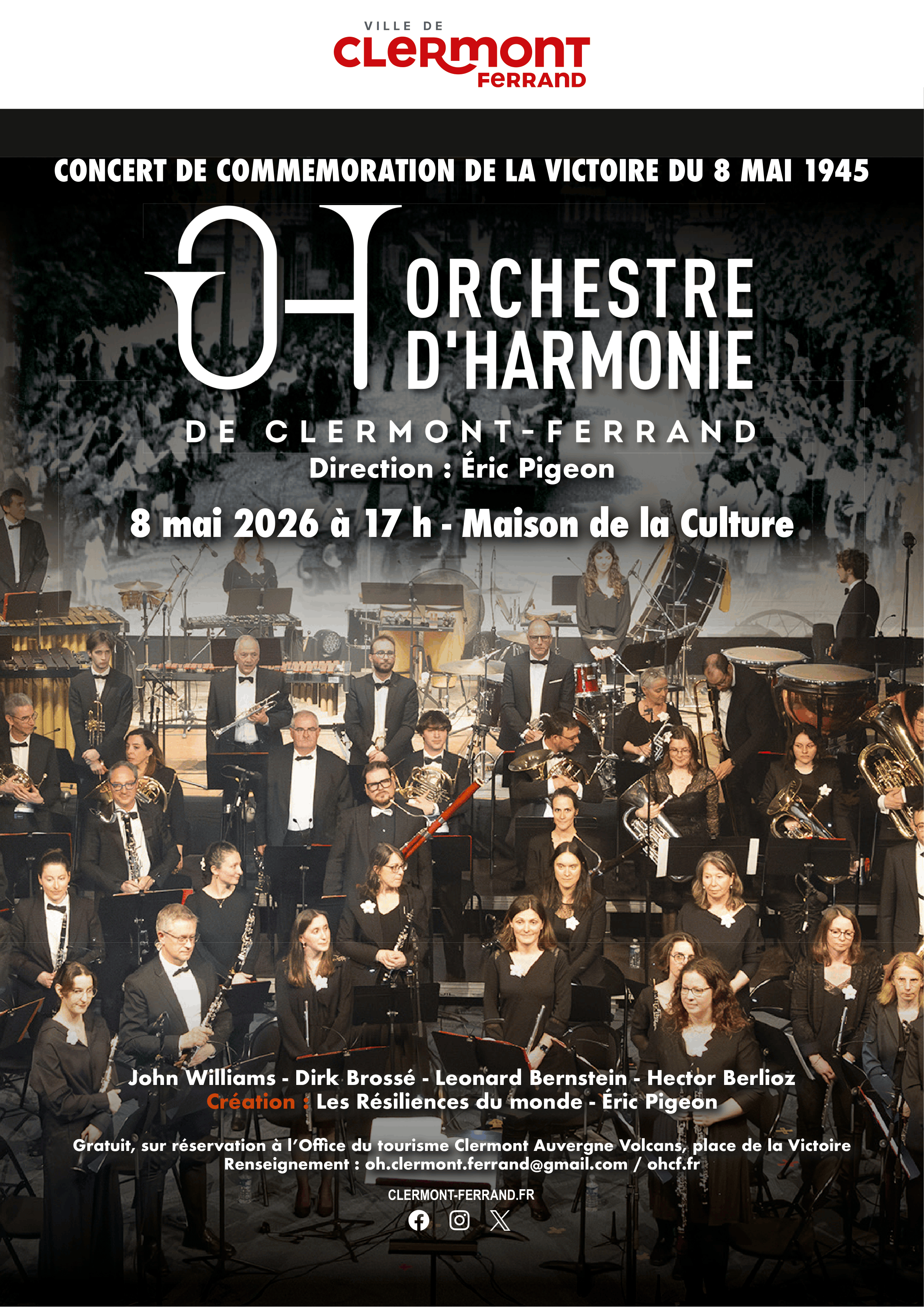 affiche de Commémoration Fin de la 2de guerre mondiale